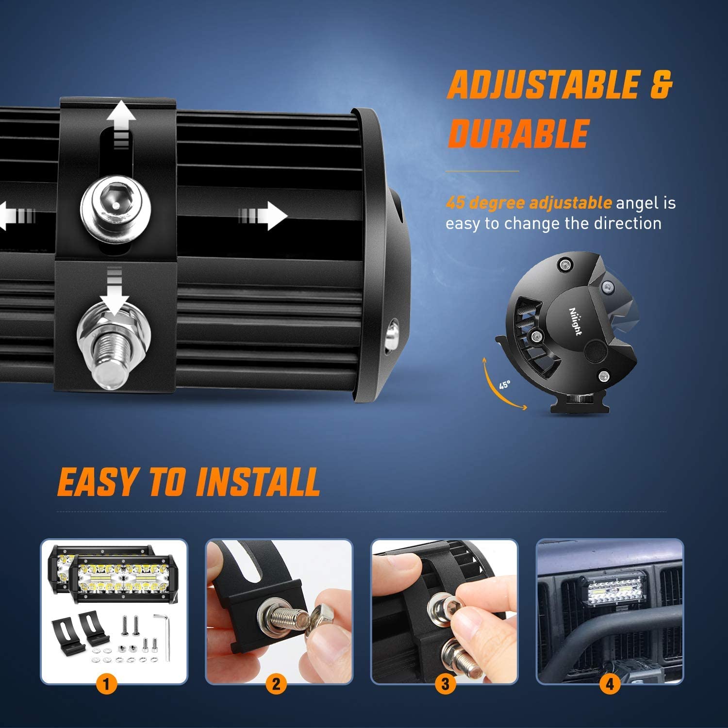 Nilight 12-foot wiring harness for flexible installation