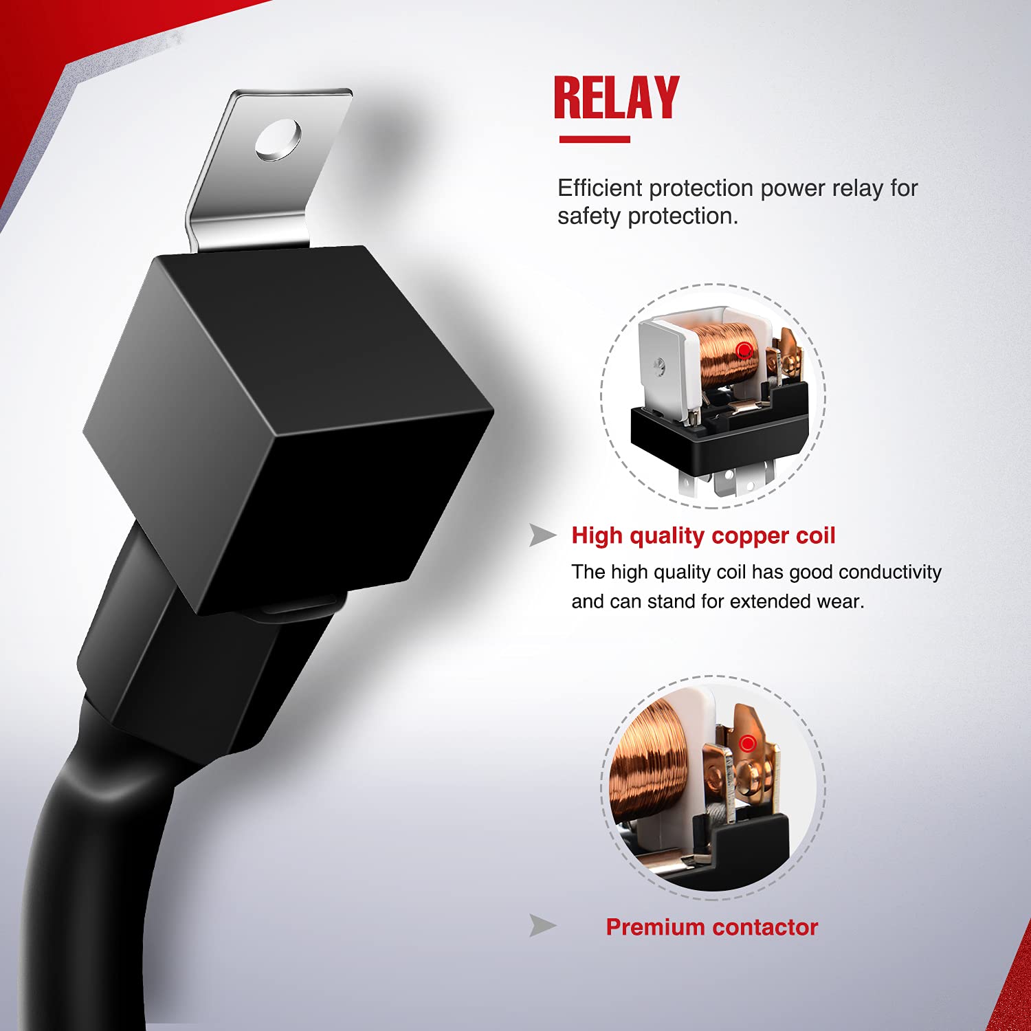 Nilight illuminated switch glows red when active for quick, clear status.