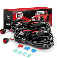 Nilight wiring harness with illuminated switch for quick on/off control.