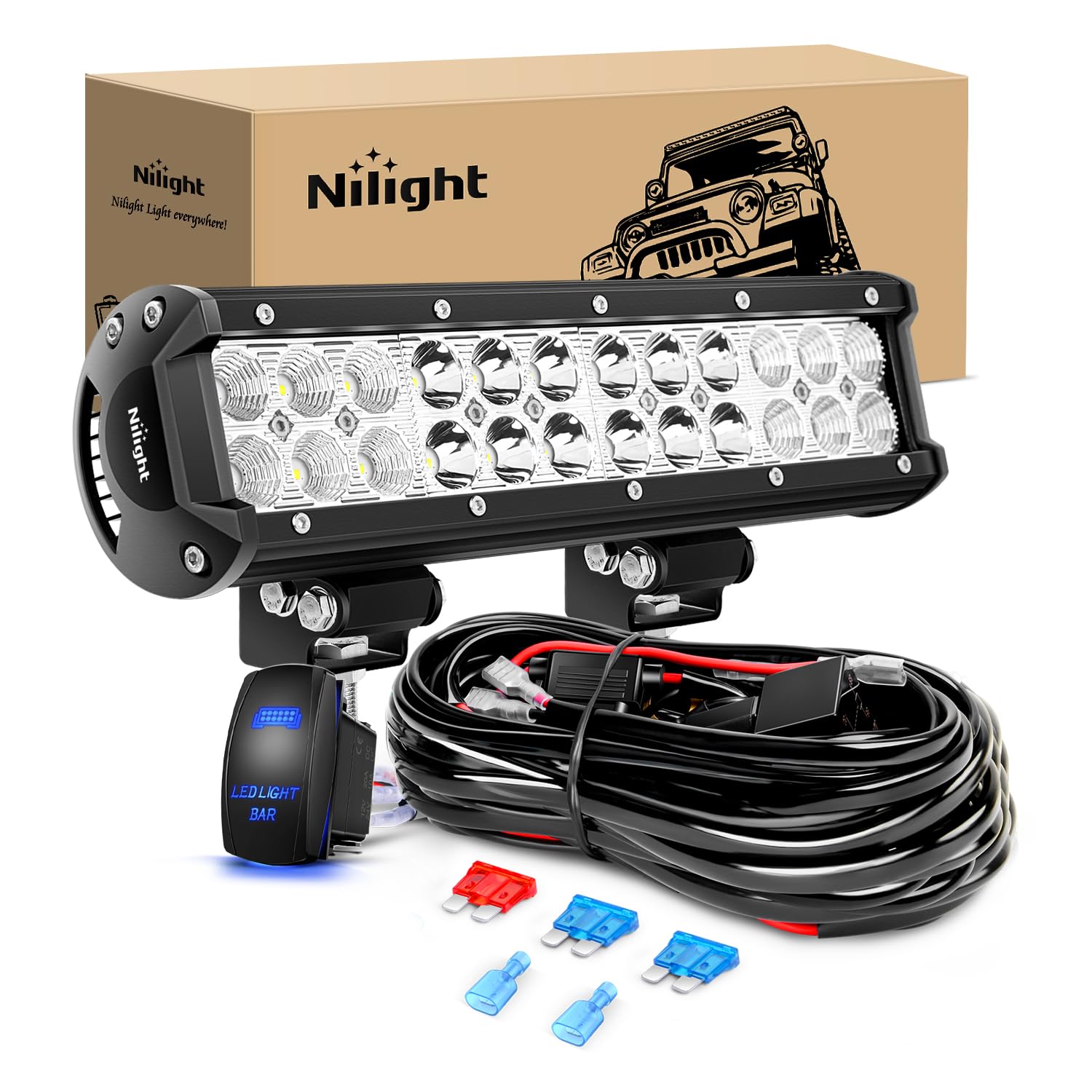 Nilight ZH084 spot beam enhances long-range visibility for night off-road