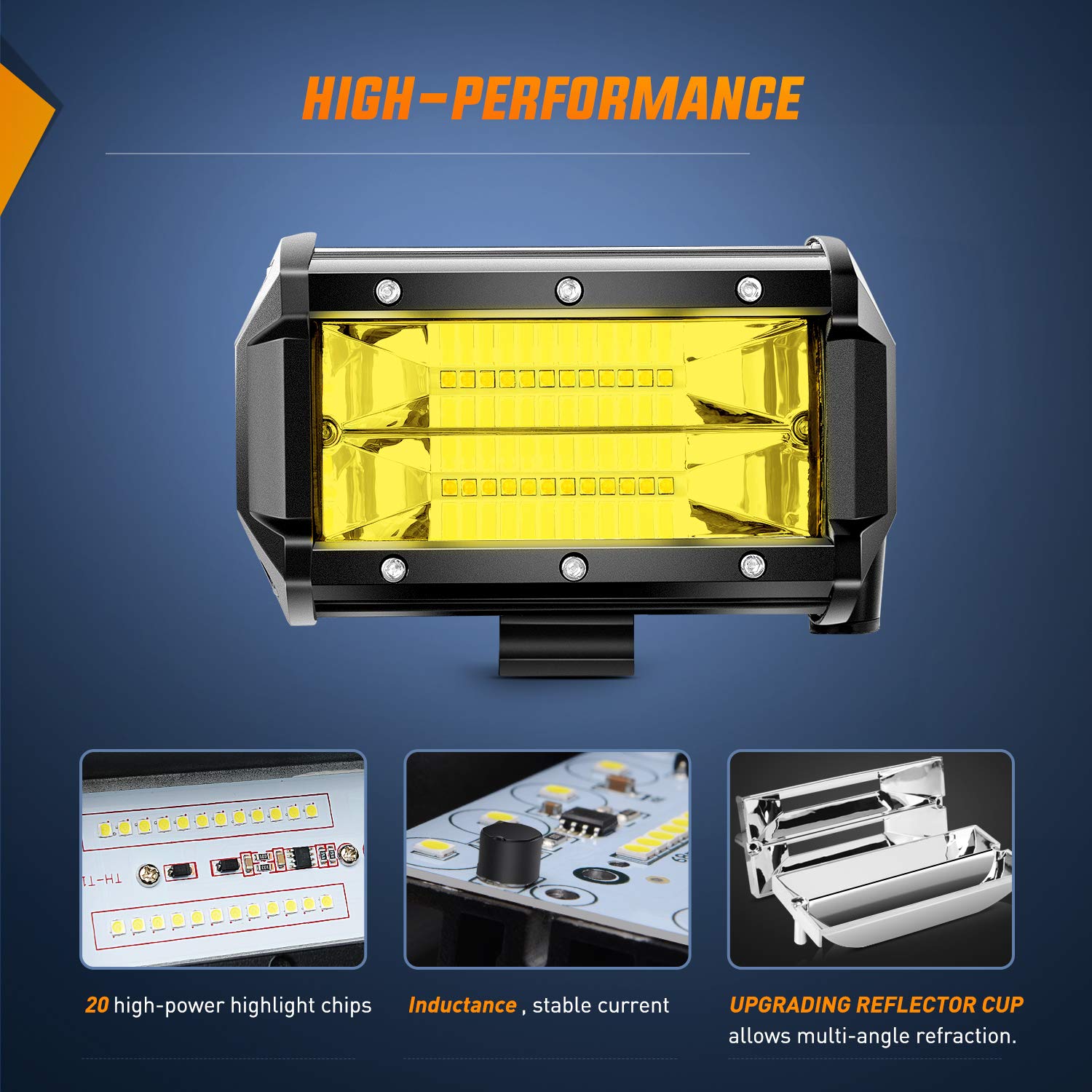 Nilight ZH304 yellow flood beam in action for enhanced ambient lighting