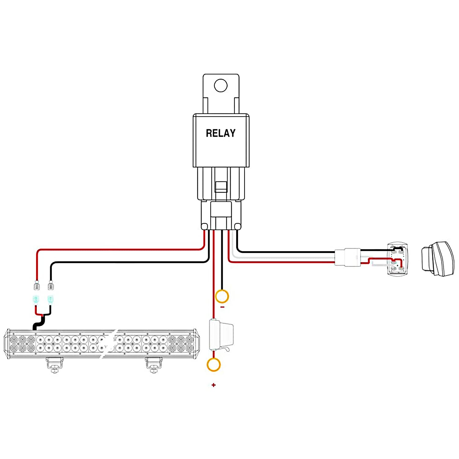Nilight ZH410 wiring harness kit enables quick, clean off-road installation.