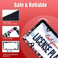 NINANMY license frame back view showing sturdy stainless construction
