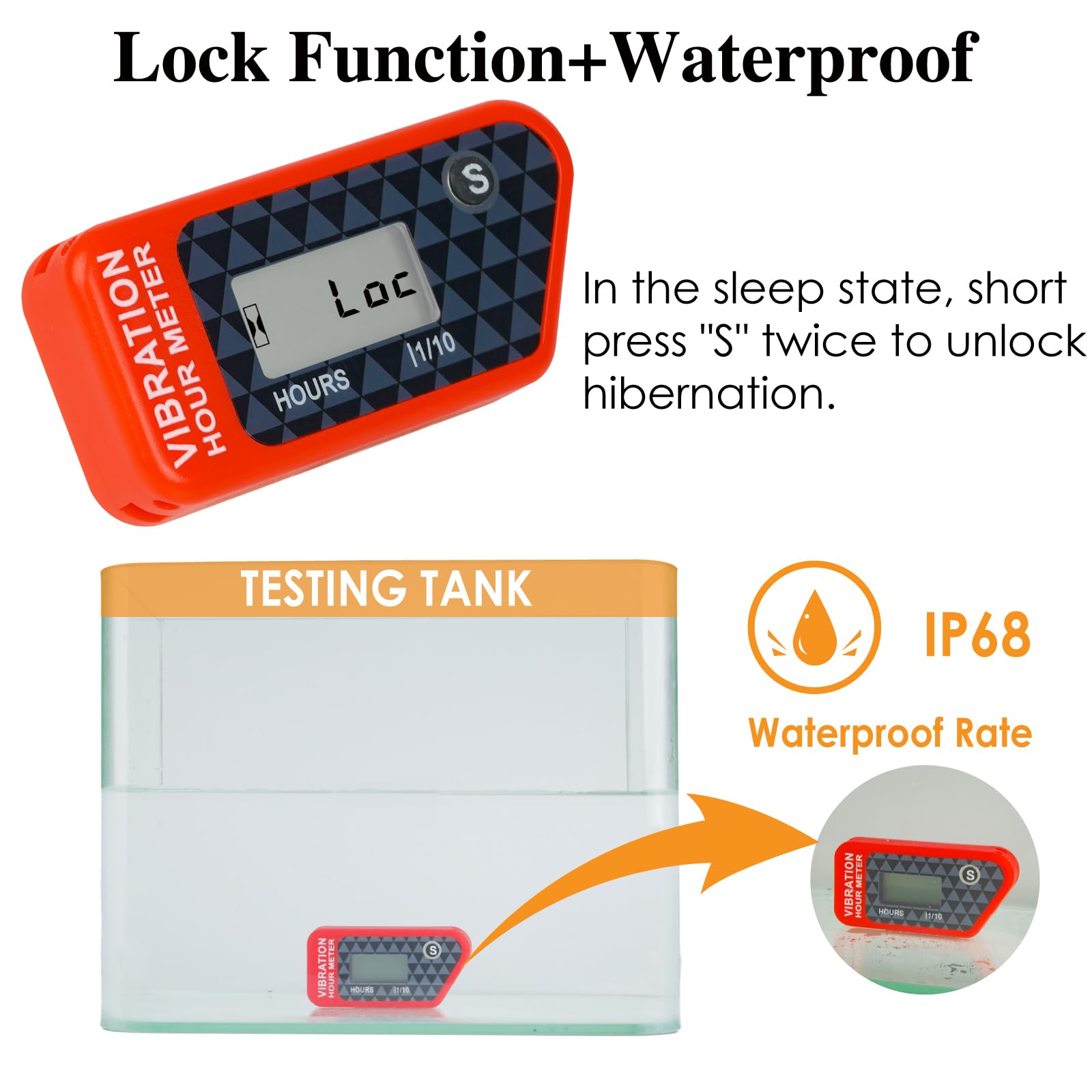 IP68 waterproof design endures rain, dust, and spray.