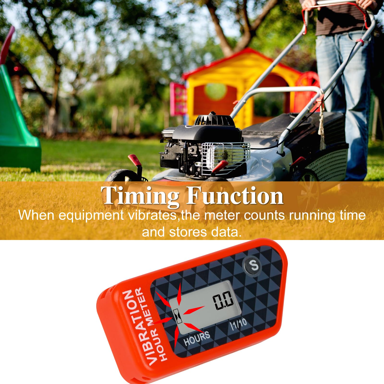 NInE-ROnG resettable JOB timer helps schedule service intervals.
