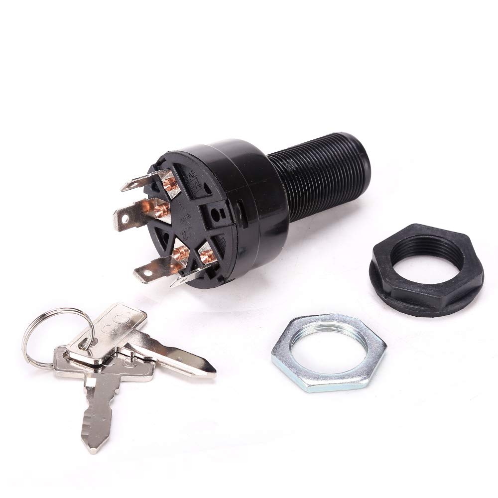 nine99world-contents-of-golf-cart-ignition-kit includes 4 terminals and 2 keys.