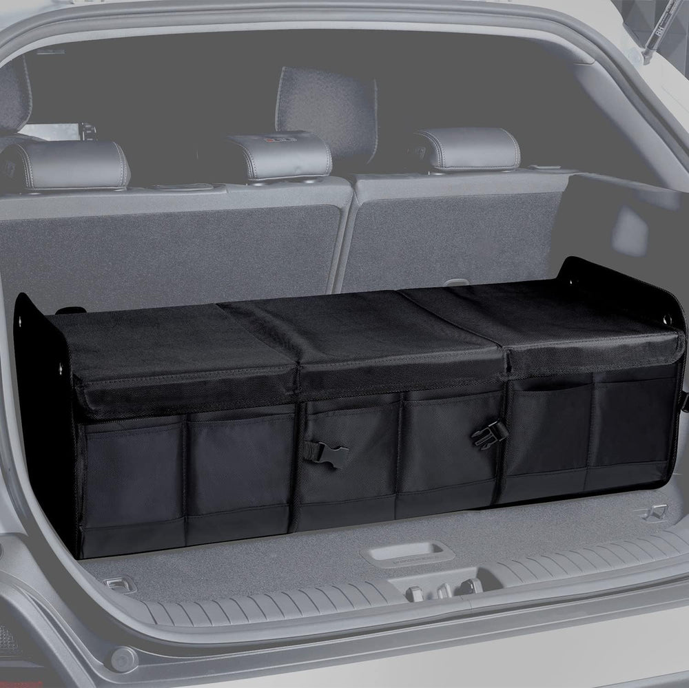 NINEDUCK trunk organizer lid with 114L capacity keeps items accessible.