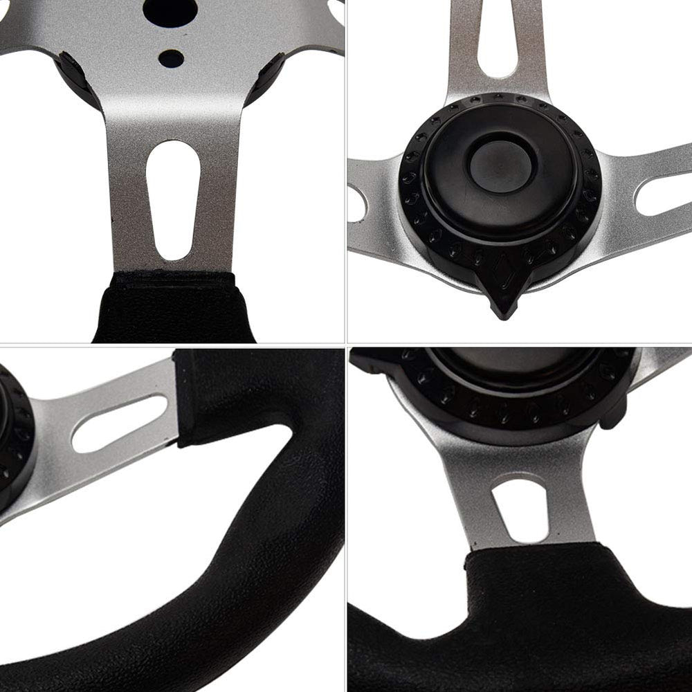 NINEFOX durable metal core steering wheel designed for ATVs and go-karts.