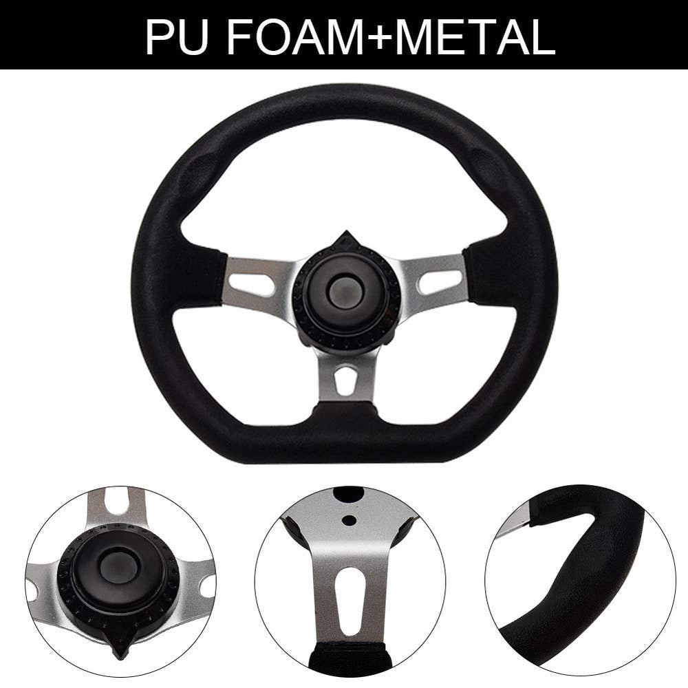 NINEFOX 270mm universal steering wheel suitable as a replacement part.