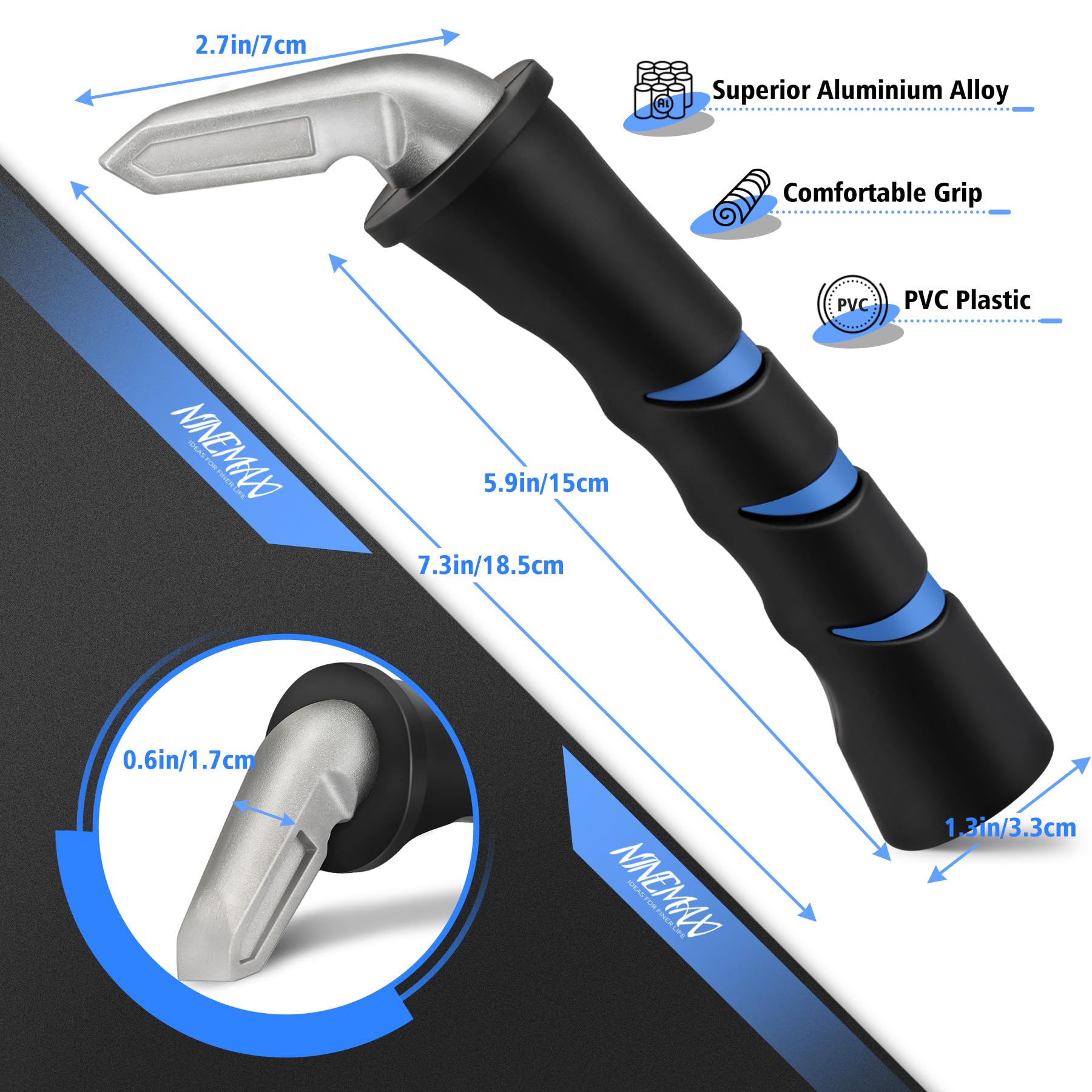 NINEMAX auto grab handle with sturdy grip for easy vehicle entry