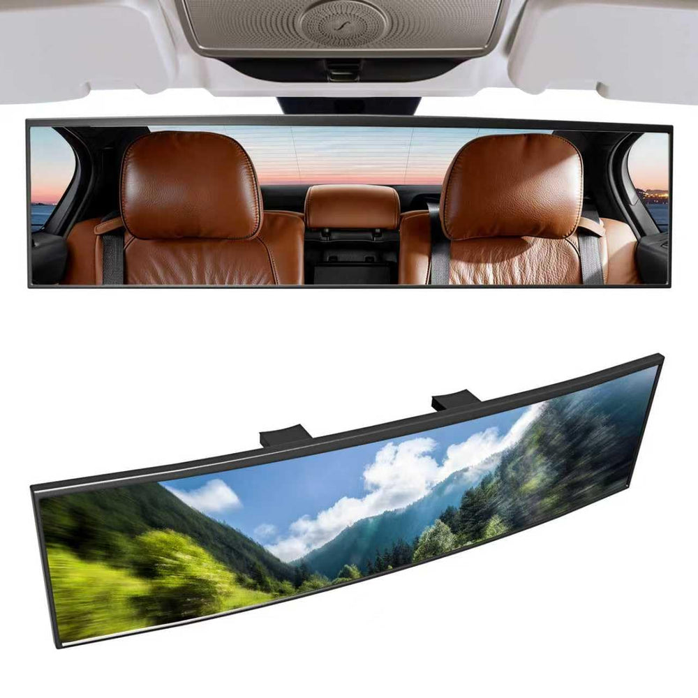 NINGFIST Broadway 12-inch rear view mirror provides a wide-angle view for safer driving.