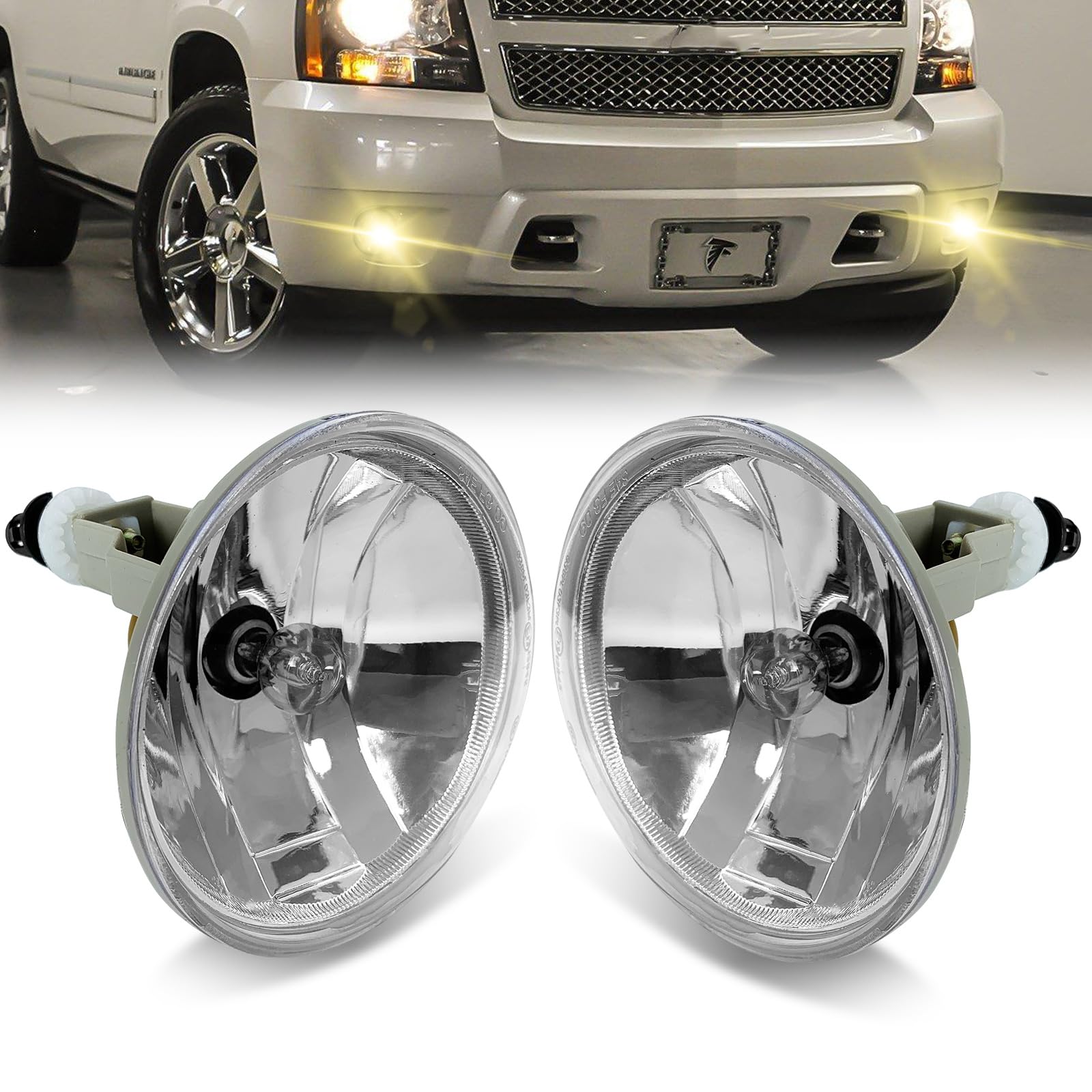 Nioboee fog light driver-side front view for GM SUVs enhances night visibility.