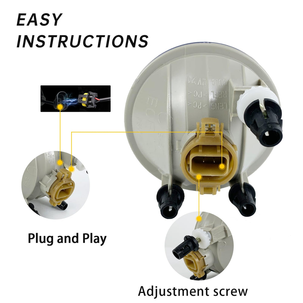 Nioboee fog light IP67 weatherproof housing improves durability.