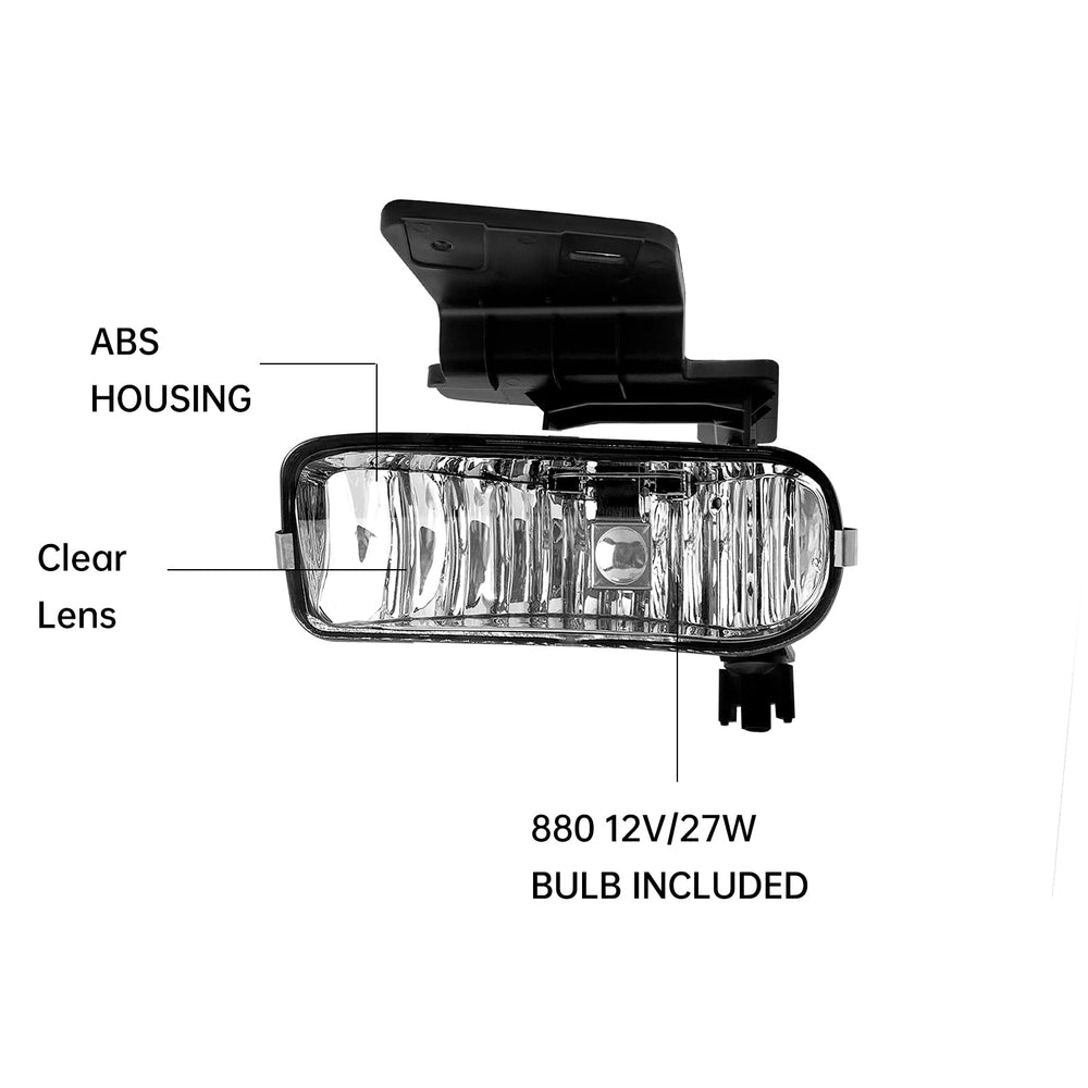 Nioboee fog light front right for Suburban/Tahoe with durable housing improves weather resistance.