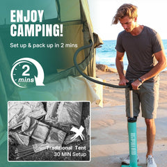Niphean truck bed tent interior offers spacious space for 2 adults and 1 child
