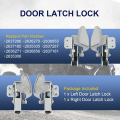 Nirakoka door latch lock right view on Polaris door for consistent security.