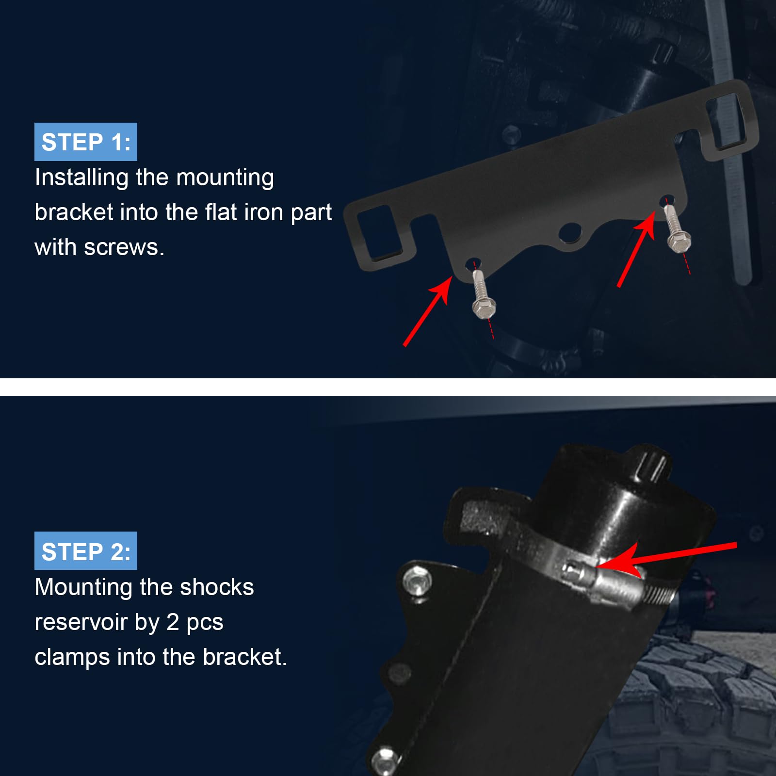 Universal fit demonstration by Nirakoka bracket for 2.0 or 2.5 reservoirs