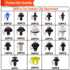 Niteguy 390Pcs Subaru fastener kit engine cover clip durable and vibration resistant