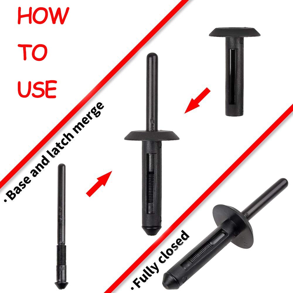 Niteguy fender liner fasteners pack for secure auto panels