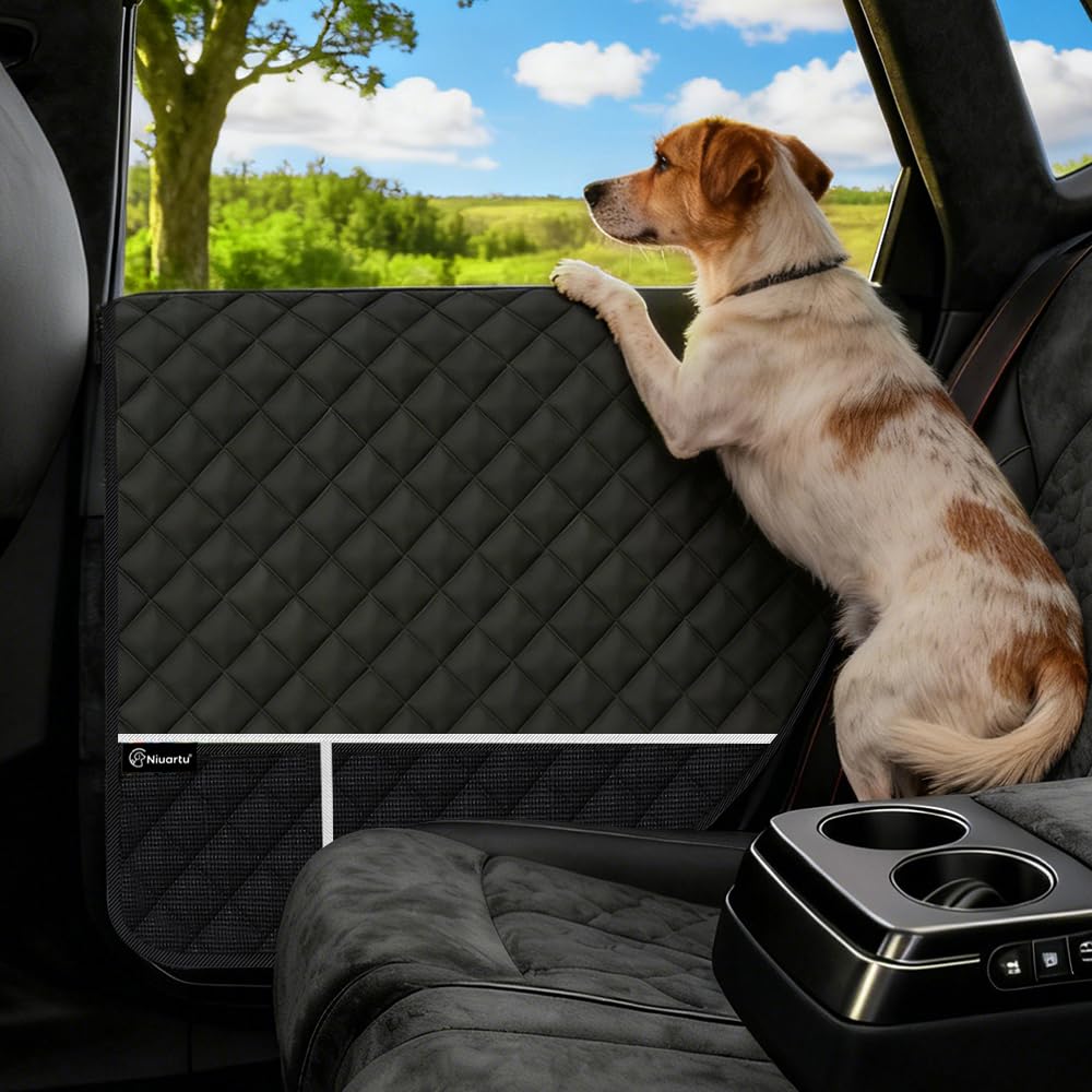 Niuartu dog car door protector left cover shields door panels from scratches during trips