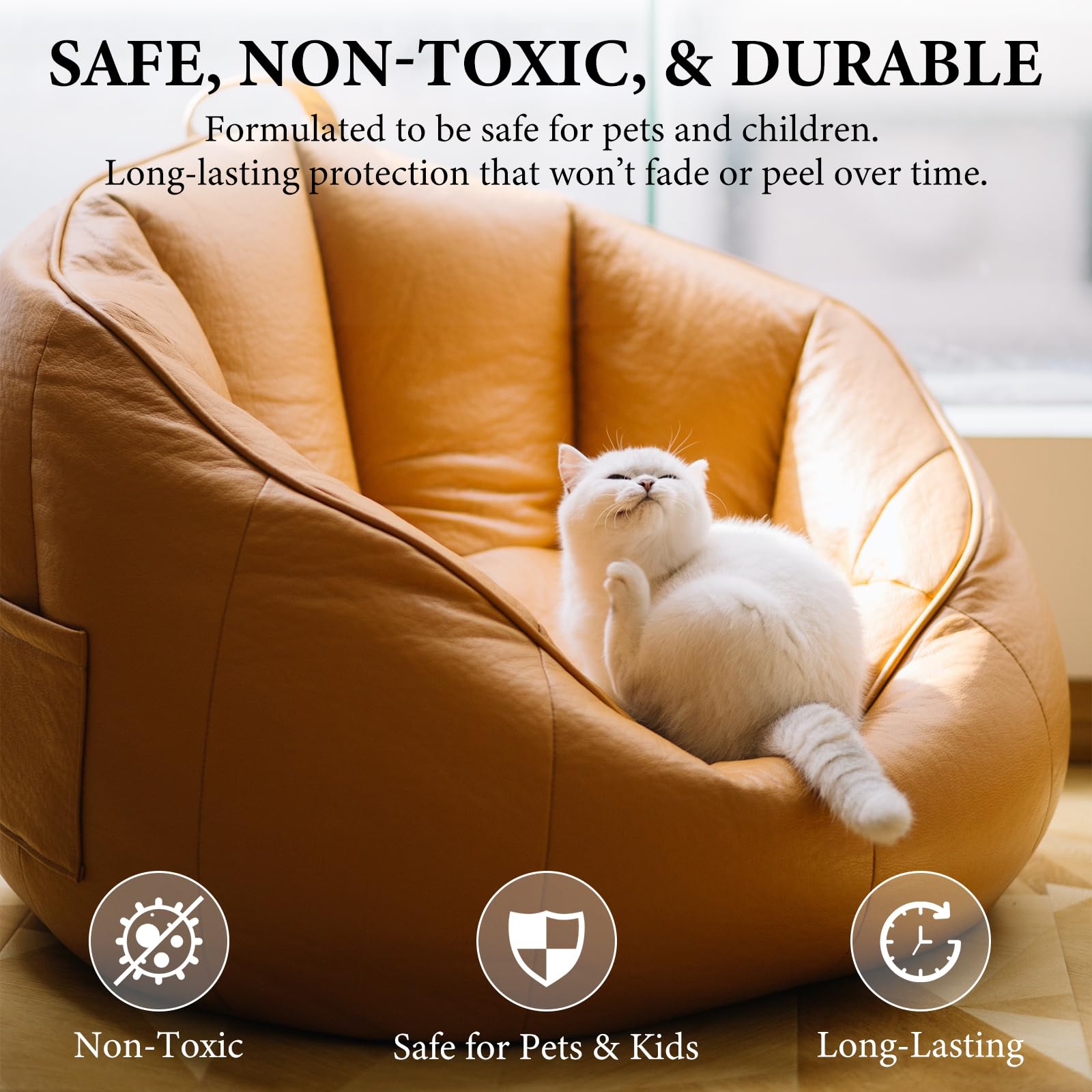 NIUB balm applied to sofa surface for faster color refresh