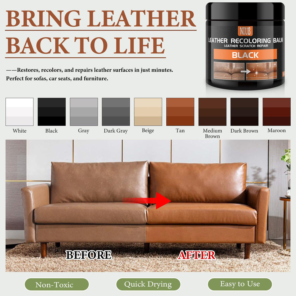 NIUB Balm being applied with a soft cloth to blend color on leather surface