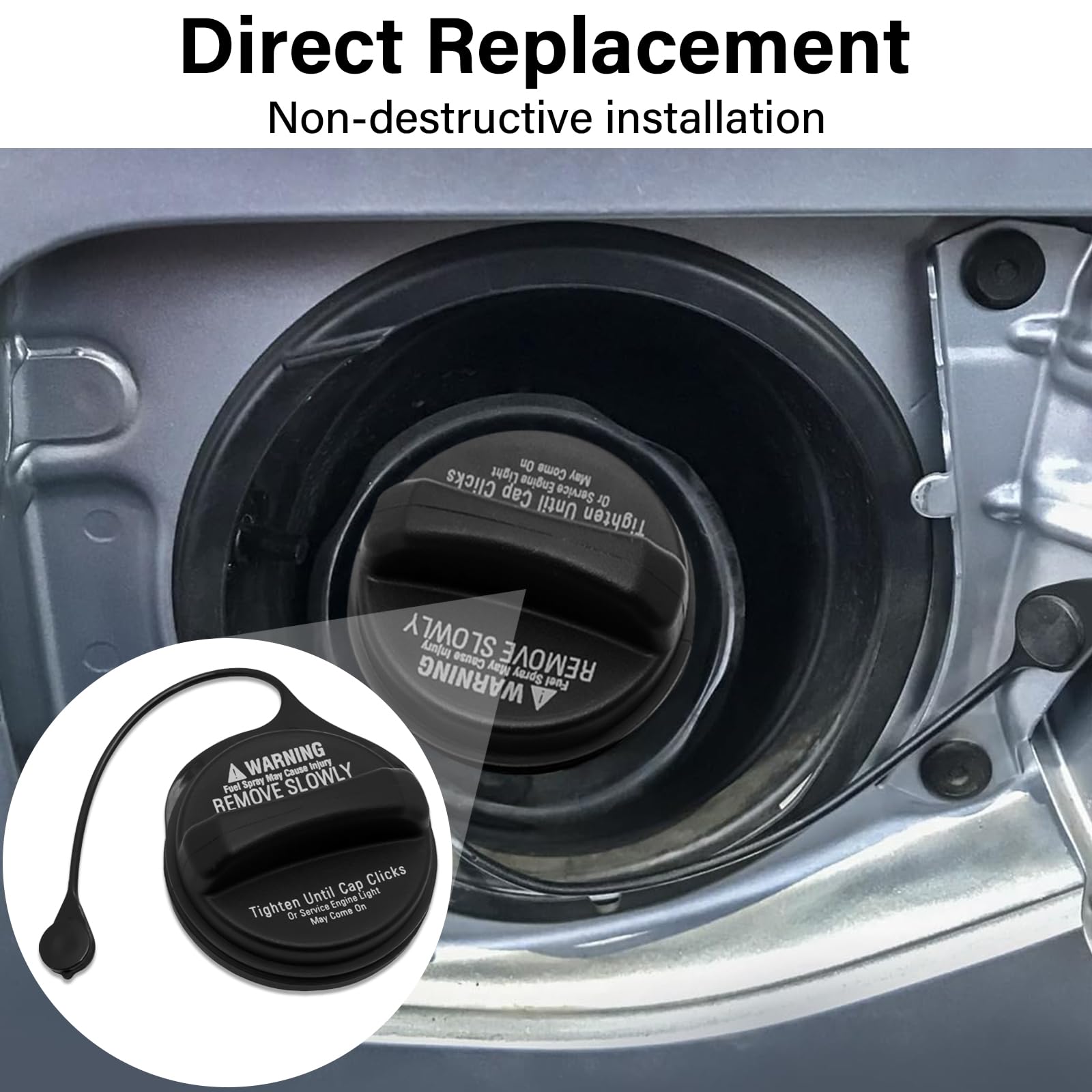 NIULPFZTK gas cap GS3L-42-250B compatibility shot highlights Mazda fit