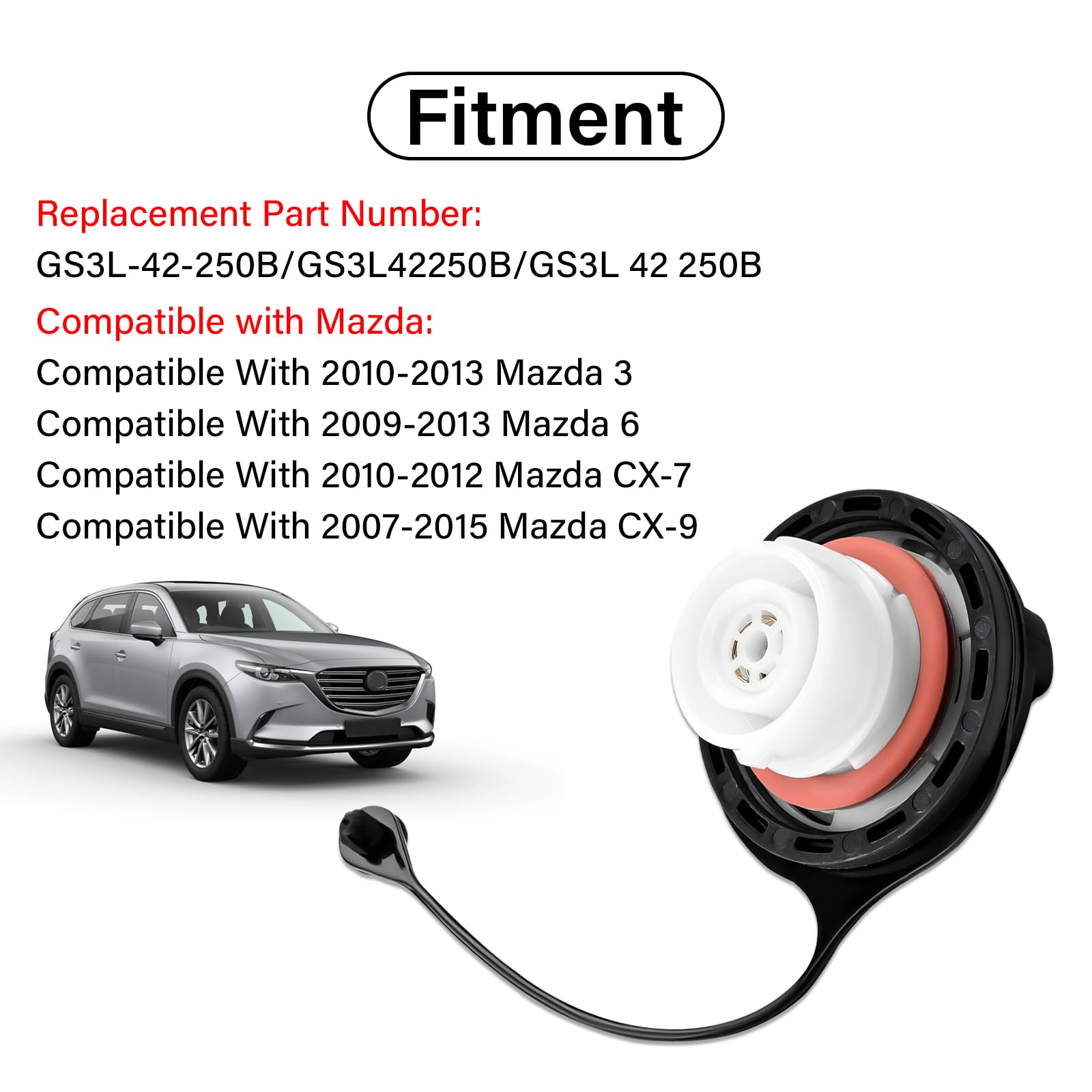 NIULPFZTK gas cap GS3L-42-250B installation view shows easy replacement