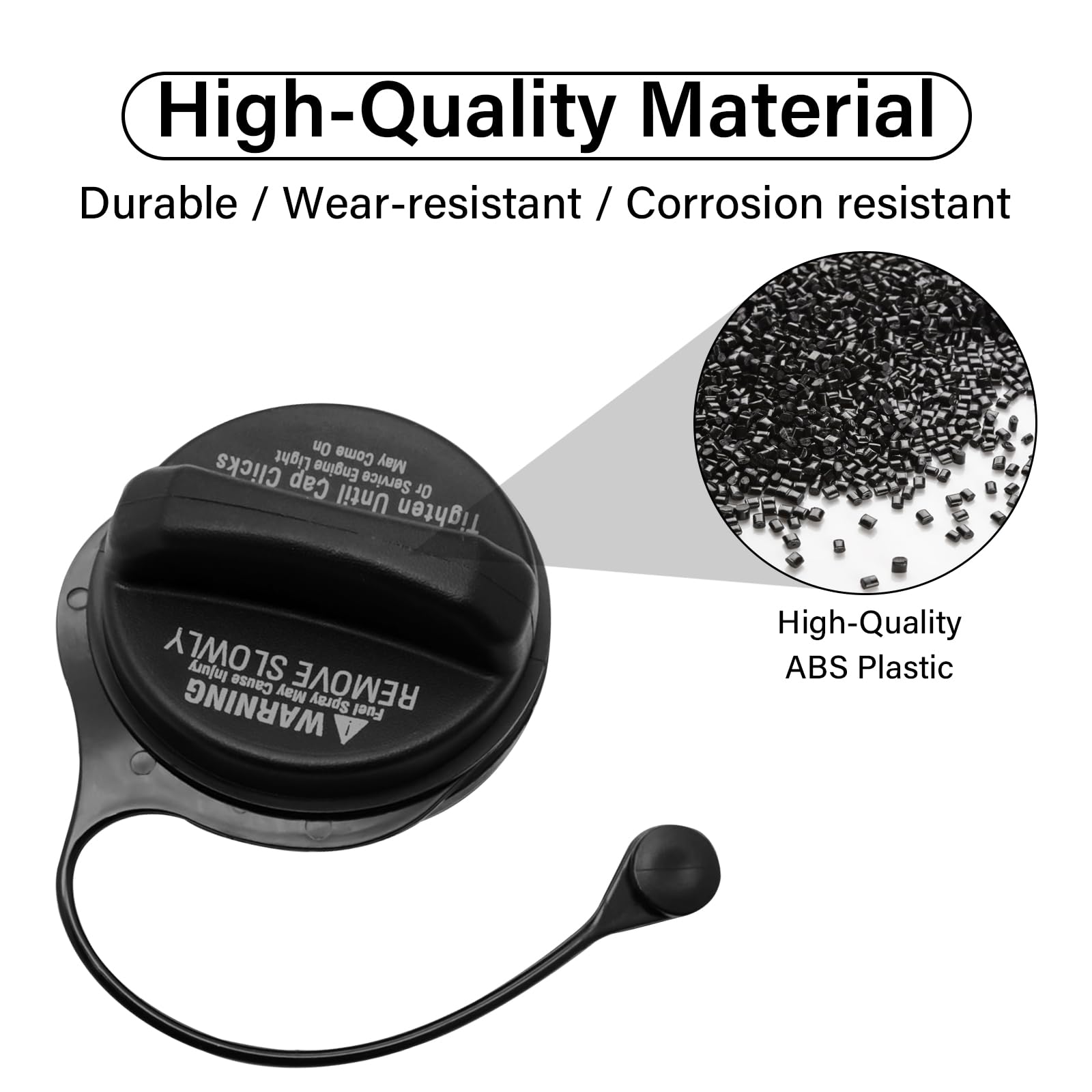 NIULPFZTK gas cap GS3L-42-250B exterior shot highlights durable ABS body