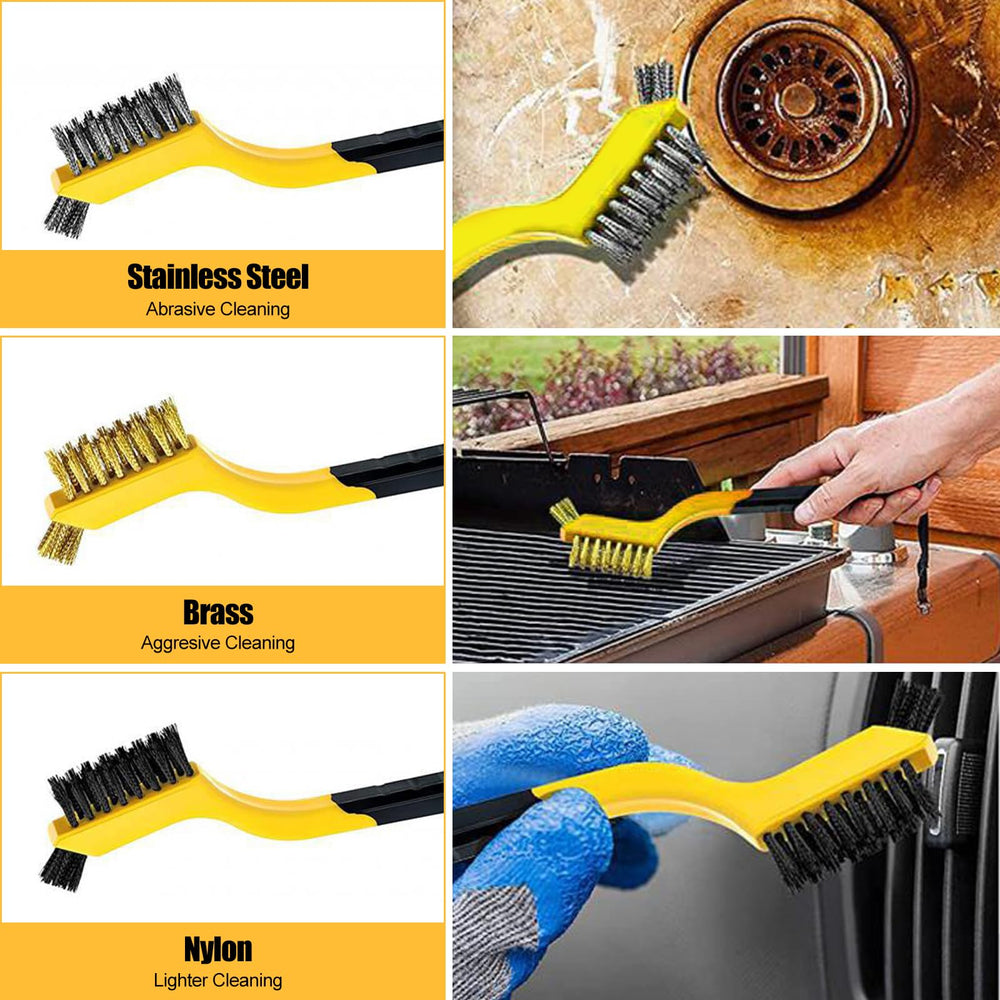 NIUMID wire brushes for stubborn grime on wheels and chassis