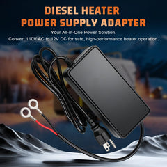 Niutudza 12V/24V output connection for reliable diesel heater operation at campsites.