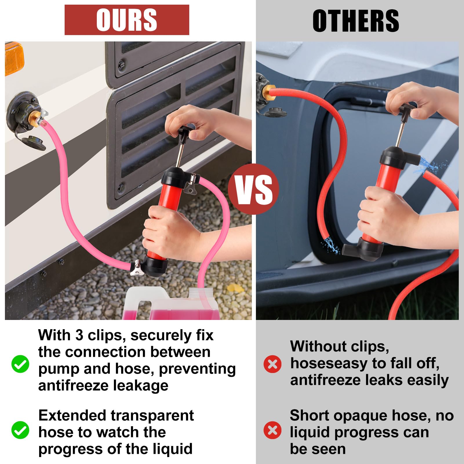Niuyhe RV antifreeze siphon used for camper and boat winterization