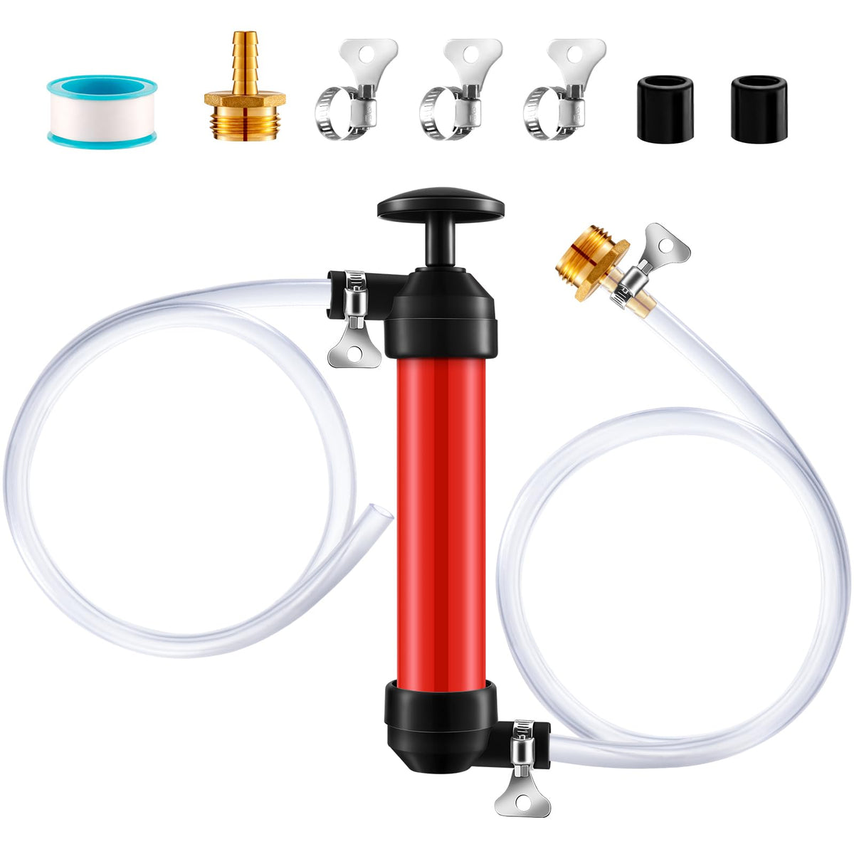 Niuyhe RV antifreeze siphon with red pump handle for easy fluid transfer