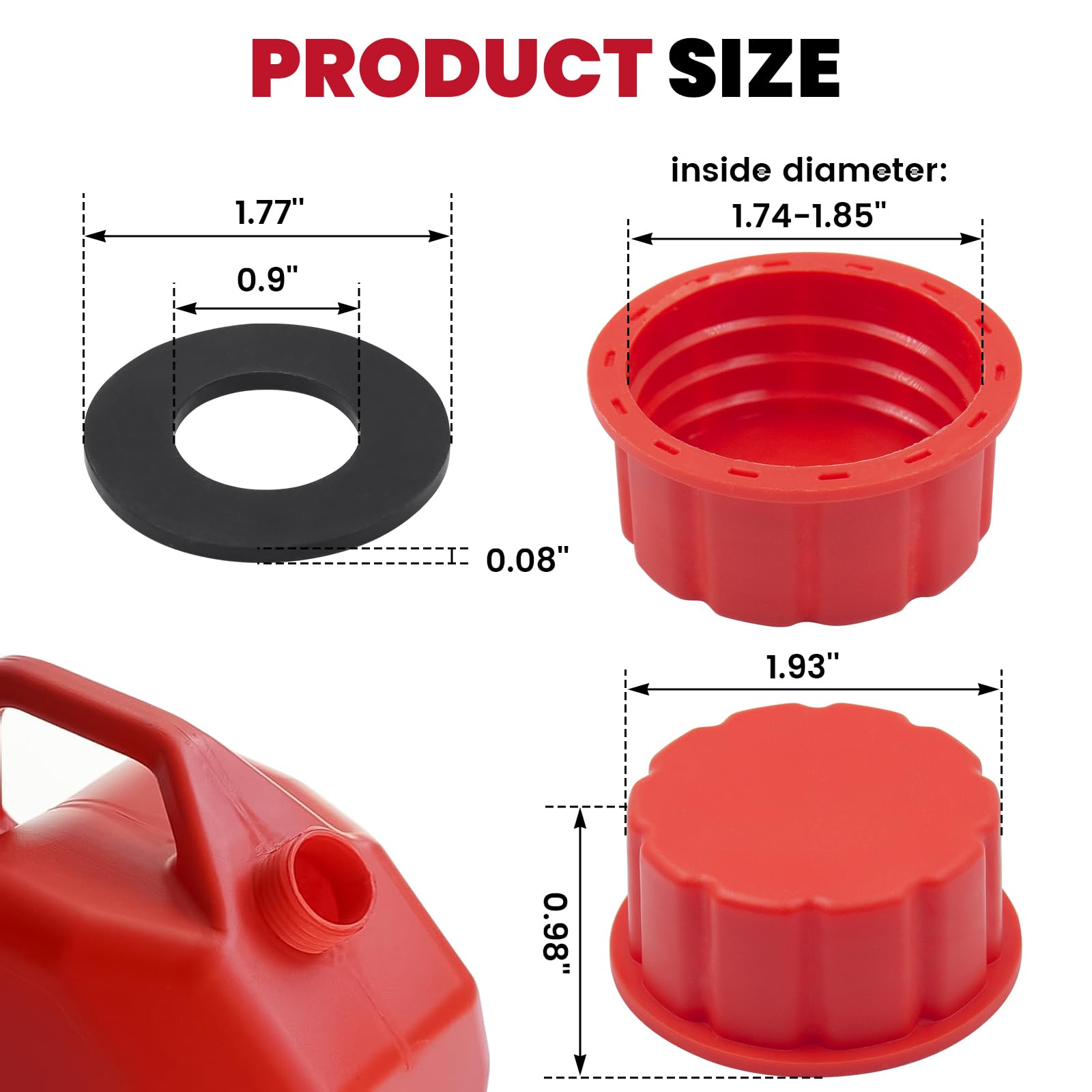 Niwicka 5 Gallon Cap shows coarse-thread connection for quick secure sealing