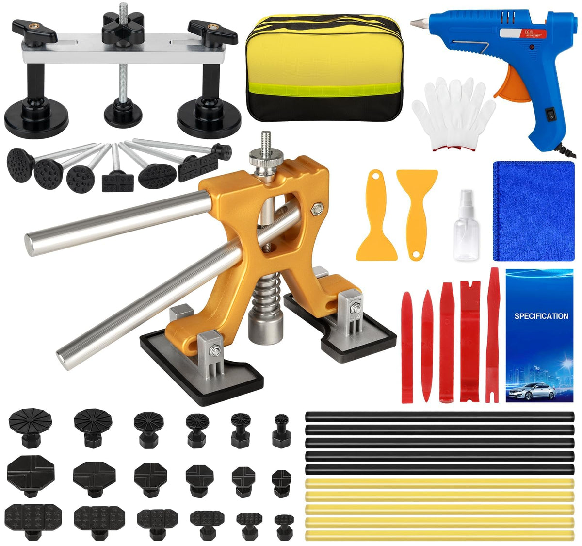 NJ FOREVER dent puller kit for DIY dent removal on autos.