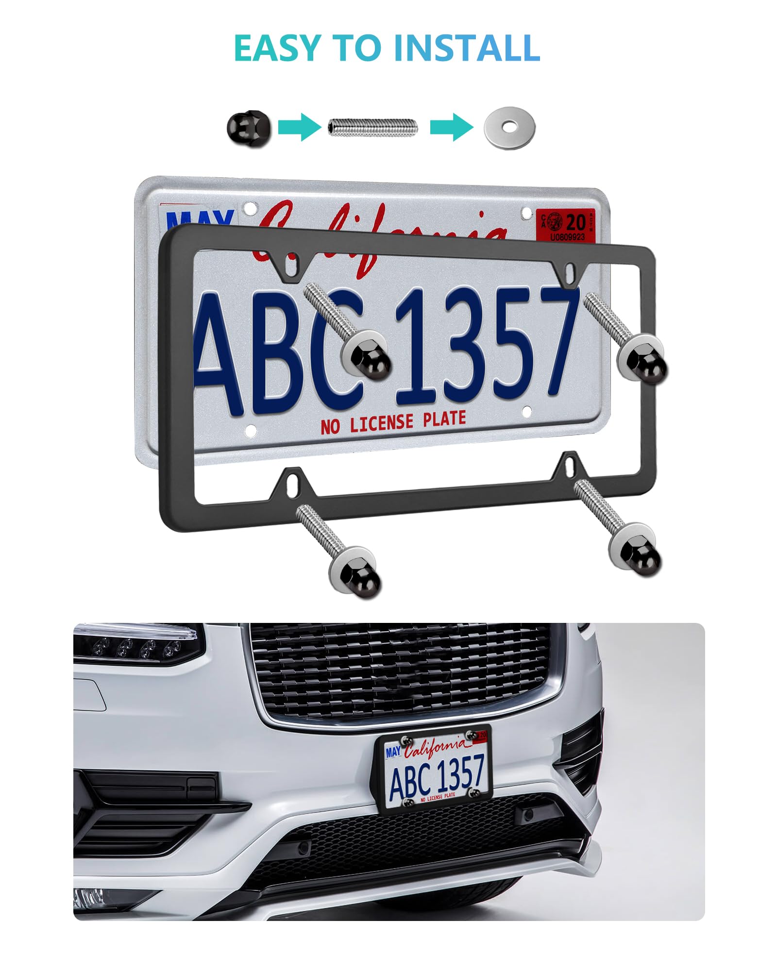 NJNYLLC scratch-resistant edges protect plates during everyday driving.