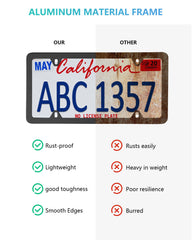 NJNYLLC slim-edge frame keeps registration tags fully visible for compliance.