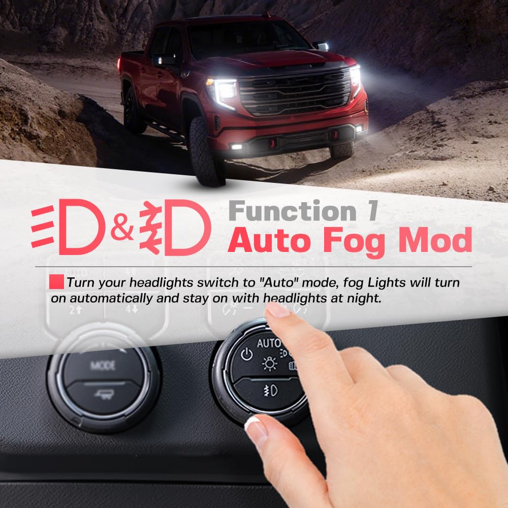 NJSBYL auto fog lights for Silverado provide improved nighttime visibility.