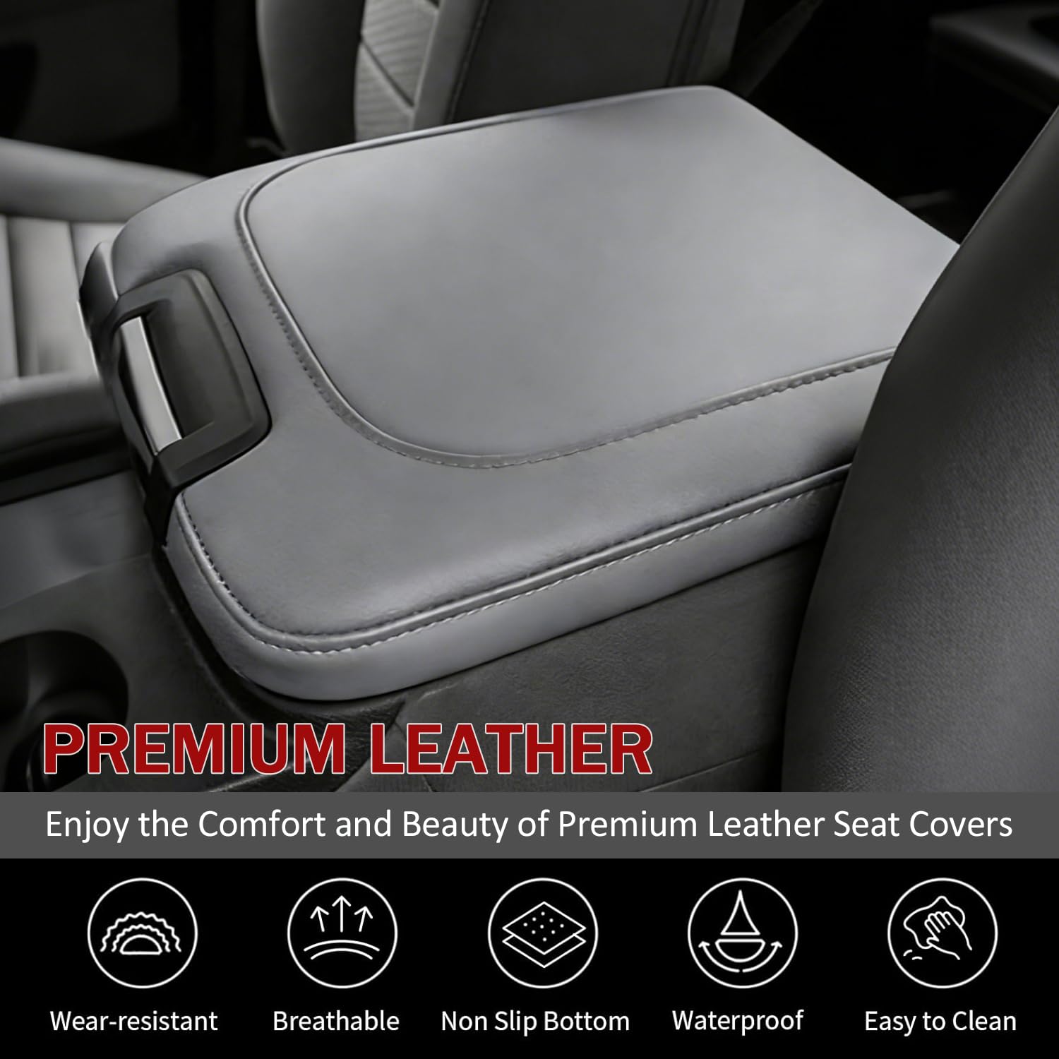 NLQR armrest jump seat cover adds grip and style for the Dodge Ram
