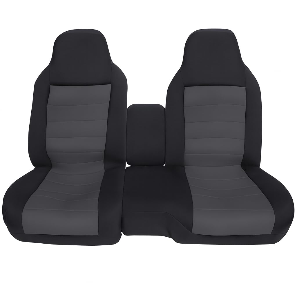 NLQR dark gray front seat covers for Ford Ranger protect upholstery and refresh the interior.