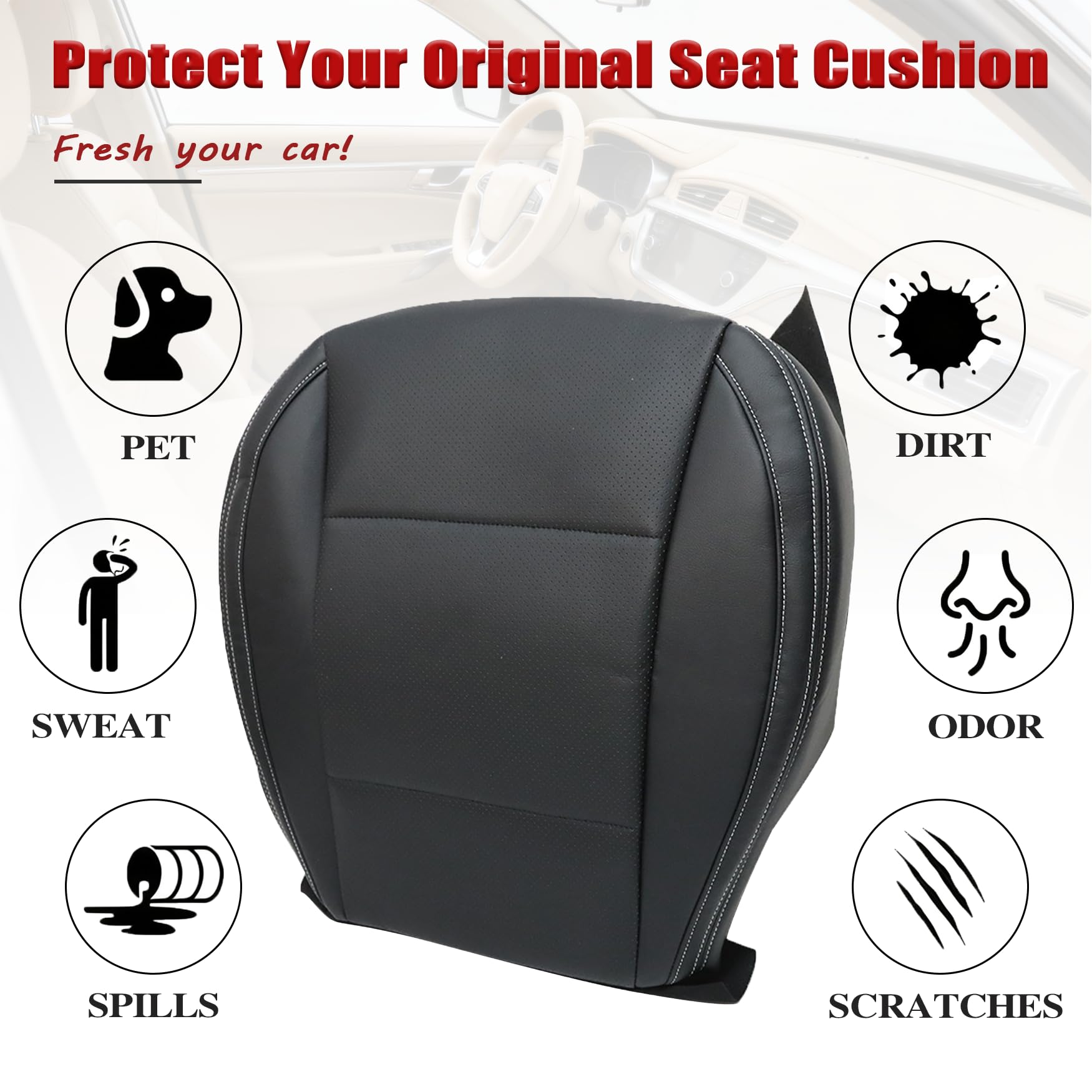 NLQR driver bottom seat cover fitted to Subaru Outback.