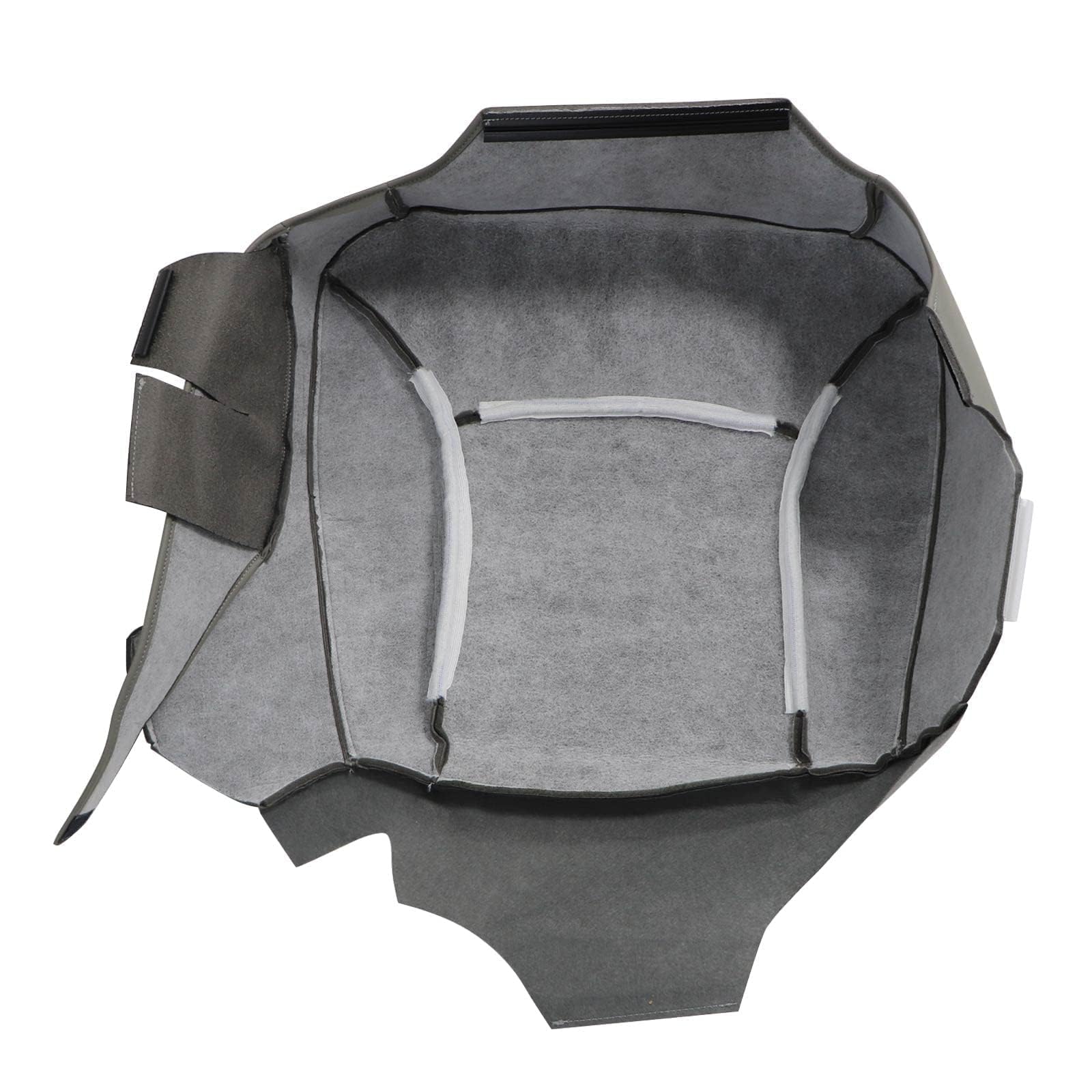 NLQR E driver side bottom perforated seat cover gray interior look