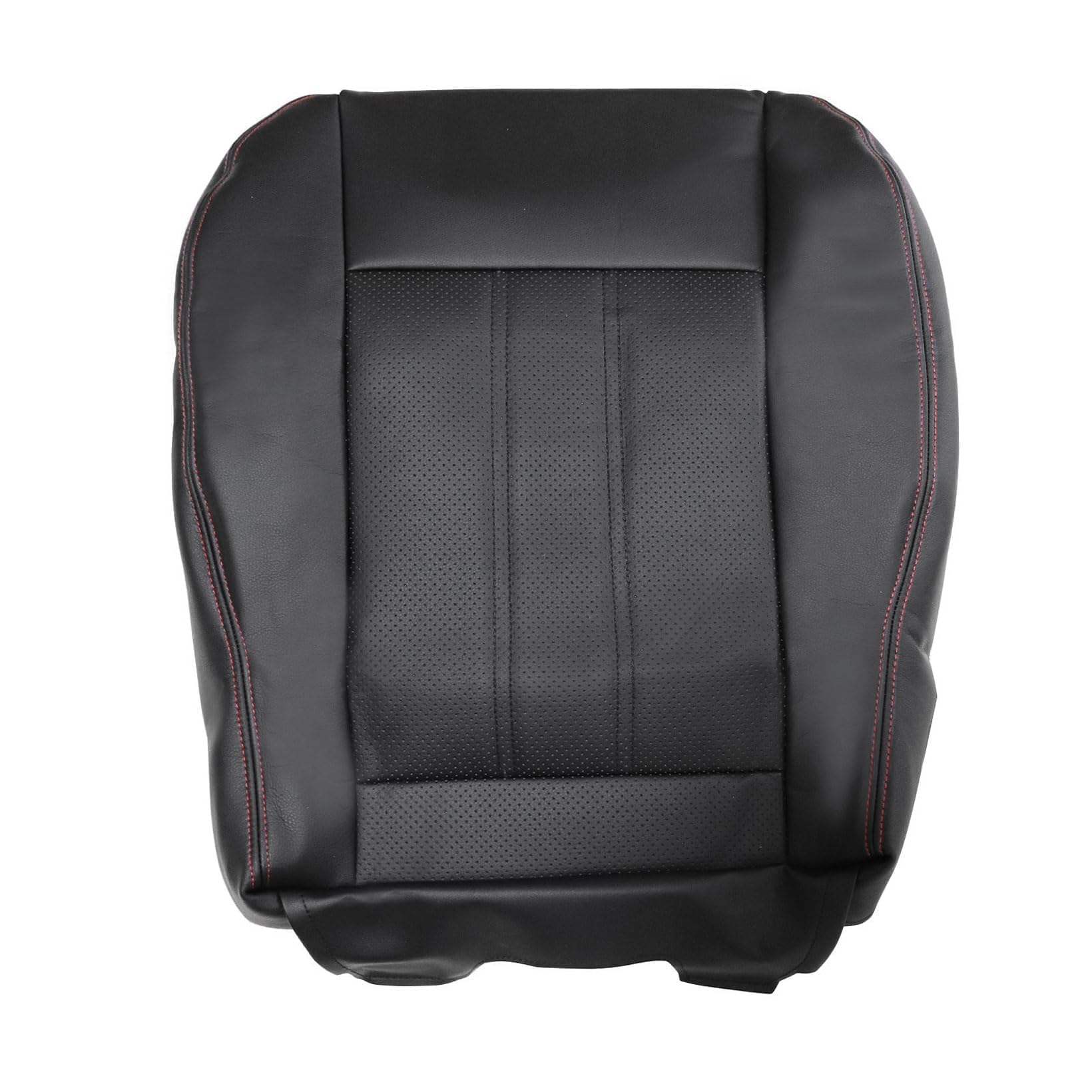 NLQR front bottom seat cover with black-red stitch protects upholstery and adds style
