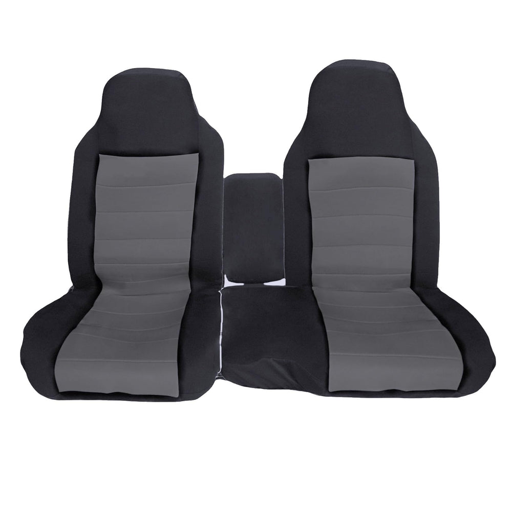 NLQR front seat cover without console suits 60/40 bench configurations.