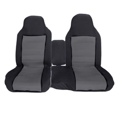 NLQR front seat cover without console suits 60/40 bench configurations.