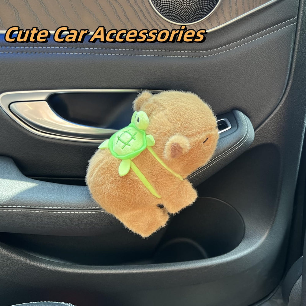 NMOHYDEU capybara plush with removable turtle for versatile styling