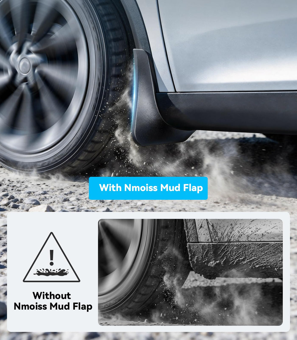 Nmoiss front right mud flap for Model Y Juniper shields paint from mud