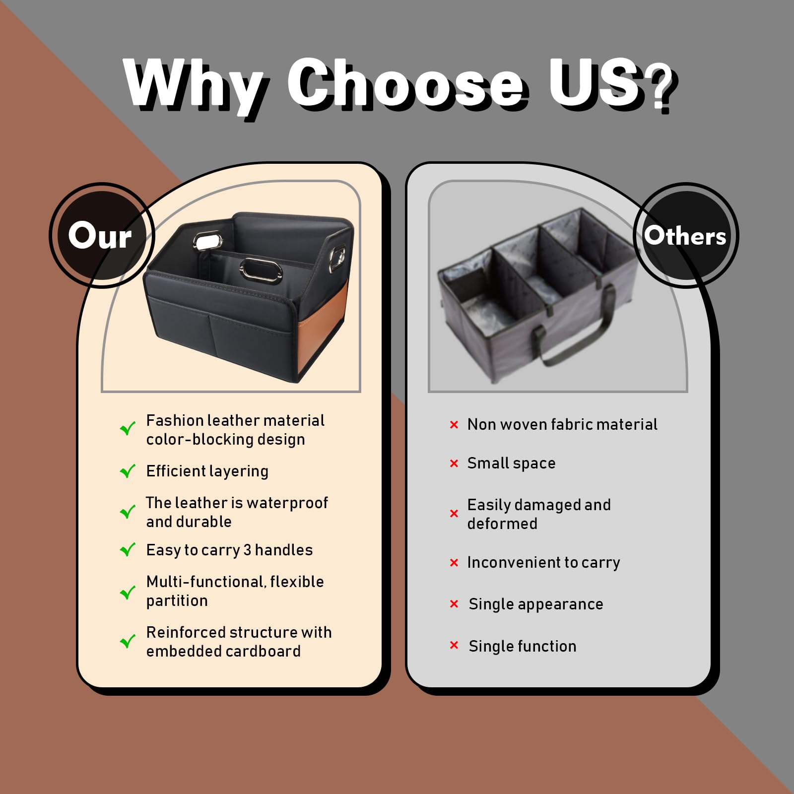 Noaman Car Organizer foldable: compact when not in use, ideal for travel.