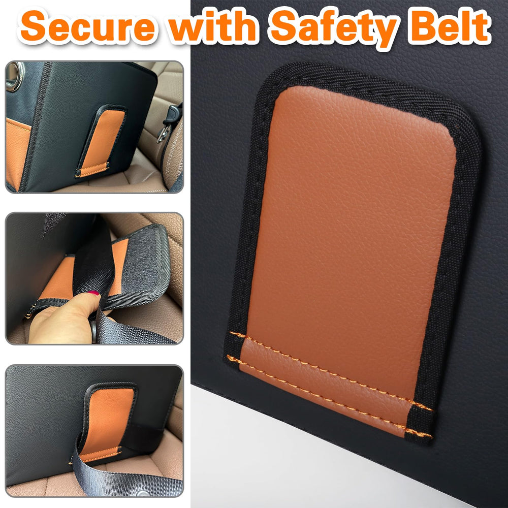 Noaman Car Organizer multipurpose compartments: keep snacks, gadgets, and documents neatly organized.