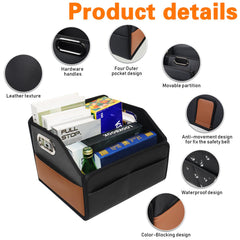 Noaman Car Organizer secure non-slip: belt-looped straps resist movement for safer rides.